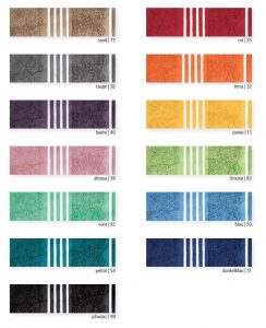 Farbkarte Handtuch Serie Wullen 244x300